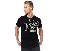 Lonsdale Langsett Short Sleeve T-shirt Black White - 5XL