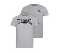 Lonsdale Piddinghoe Short Sleeve T-shirt 2 Units Grey 2XL Men