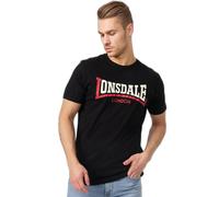Lonsdale Men's Two Tone T-Shirt, Black, XXXX-Large