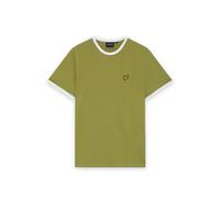 Lyle & Scott SS T-Shirts Ringer T-Shirt Y166 Shrub Green/White, L
