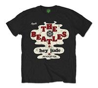 T-Shirt # M Black Unisex # Hey Jude/Revolution