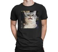 T-Shirt Male Husky Sticking Tongue Out Animal(Large)