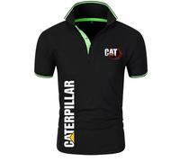 T-Shirt Men For Work Ca.ter-pillar, Fashion Po.lo Tops Men With Graphic, Ideal For Active Lifestyles, Unisex(Black,4XL)