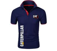 T-Shirt Men For Work Ca.ter-pillar, Fashion Po.lo Tops Men With Graphic, Ideal For Active Lifestyles, Unisex(Navy Blue,L)