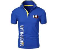 T-Shirt Men For Work Ca.ter-pillar, Fashion Po.lo Tops Men With Graphic, Ideal For Active Lifestyles, Unisex(Blue,XL)