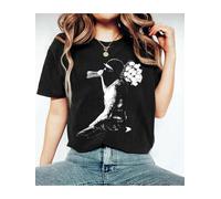T Shirt Men's Black Casual Short Sleeve Sacred Heart of Jesus & Immaculate Heart of Mary Joseph 2R Graphic, 100% Cotton, Lightweight 220g, Round Neck, Machine Washable