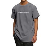 T Shirt Men's Black Oversized T-Shirt Men's Short Sleeve Basic T-Shirt Crew Neck with Letter Print Fashion Summer Tops Light Airy T-Shirts Casual Loose T-Shirts Streetwear Tee Shirts for Men