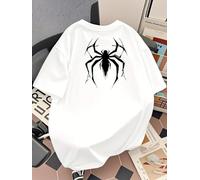 T Shirt Men's Gothic Heavy Metal Black Tee with Red Blood Moon, Dark Angel & Demon Wings Graphic
