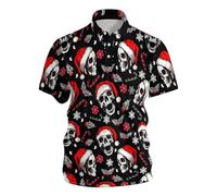 T-Shirt Men's Pink Breast Cancer Awareness T-Shirts Casual Summer Round Neck Blouse Button Down Short Sleeve Shirt Classic Blouse Hawaiian Shirt Gifts for Men, A Black, 5XL