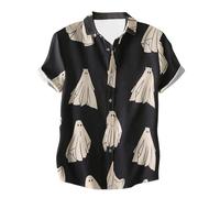 T-Shirt Men's Pink Breast Cancer Awareness T-Shirts Casual Summer Round Neck Blouse Button Down Short Sleeve Shirt Classic Blouse Hawaiian Shirt Gifts for Men, B Black, 5XL