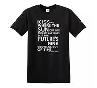 T-Shirt Mens She Bangs The Drums Song Lyrics Music Tee Top - Black - S