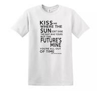 T-Shirt Mens She Bangs The Drums Song Lyrics Music Tee Top - White - XL