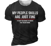 t-Shirt Mens Short Sleeve T-Shirt Letter Print Crewneck T Shirt Top Casual Lightweight Sport Tee Shirts for Men Soft Comfortable Stretch Tops for Daily Wear Black