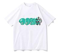 T-shirt Mf Doom Letter T-shirt Cartoon Anime Casual Short Sleeves Men's Women's Clothing O-neck Cotton Tshirt Tops Fashion Graphic Clothes Hip Hop Short Sleeve-White||S