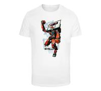 T-shirt Mister Tee Bball Robot Blanc S