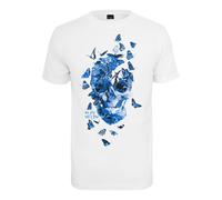T-shirt Mister Tee Butterfly Skull Blanc 4XL