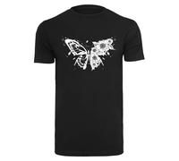 T-shirt Mister Tee Butterfly White Noir S