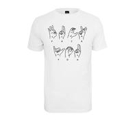 Mister Tee Herren FU Sign Language T-Shirt, White, S