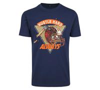 T-shirt Mister Tee hustle hard always Bleu XS