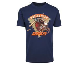 T-shirt Mister Tee hustle hard always Bleu XS