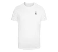 T-shirt Mister Tee Peace Hand Blanc M