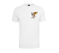 T-shirt Mister Tee Pizza Love Blanc XS