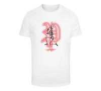 T-shirt Mister Tee Pray Neon Skull Blanc 2XL