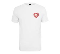 T-shirt Mister Tee Skull Heart Blanc XS