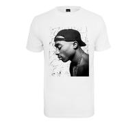 T-shirt Mister Tee tupac cracked backround White S