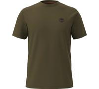Jersey T-Shirt with Badge, Short Sleeve by Napapijri, Dark Green Olive, Large