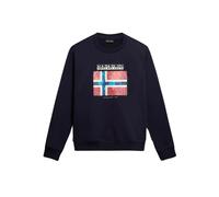 T-Shirt Napapijri Guiro Crewneck Man Cotton Blue Navy