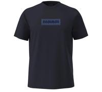 NAPAPIJRI Mens Box Logo T-Shirt, Blue, Size M, Men Blue