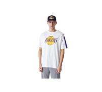 New Era Nba Colour Block Os Los Angeles Lakers Short Sleeve T-shirt White M Men