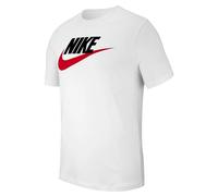 NIKE Men's Sportswear T shirt, White/Black/University Red, S UK