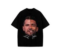 T Shirt Official Ed Sheeran Men's SplitFace Music Chords & Signature Graphic Multicolor