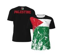 T-Shirt Palestine Flag Grain Short Sleeve Crew Neck Shirts Classics Activewearshirts for Training Fitness Running S