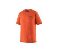 T-shirt Patagonia M's Cap Cool Merino Blend Graphic Shirt (Heritage Header: Coal Orange) Men
