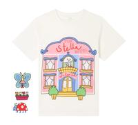 Stella McCartney Kids Stella McCartney Girls Bug Hotel T-Shirt With Detachable Appliques in Ivory - Ivory - 3 Yrs