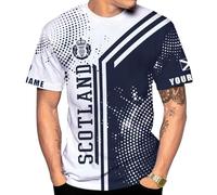 T-Shirt Personalized Scottish Scotland Lion Flag Irish Patricks Day Mens Tshirt Fashion Shirts Crew Neck Activewear Shirts for Training Sports Running 3XL