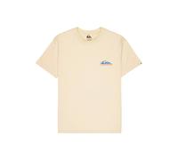 Quiksilver EV Barrel Paradise Short Sleeve T-Shirt White Cream Green Blue - M