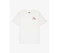 Quiksilver Evo Original Short Sleeve T-Shirt White Red - M