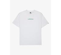 Quiksilver Fractured Wave Short Sleeve T-Shirt White Green Pink - XL