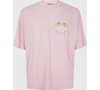 Represent Mens Represent Angel Border Crewneck Cotton-Blend T-Shirt Quartz S