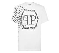 T-Shirt Round Neck Skull&Bones- male- Philipp Plein- T-Shirts- White- 2XL- Tops 2XL