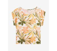 T-Shirt Roxy Pacific Escape Short Sleeve White Orange Women - XL