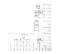 T-Shirt Ruler Alignment Tool - Acrylic Measuring Guide 18.41 x 20.95 cm Shirt Hot Press Sublimation Screen Printing | Professional Tailor, Beginner, Logo Placement, Center Pleat, Shoulder Lines, T