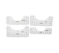 T Shirt Ruler Guide Alignement Tool Recyclable Easy Read Data Practical Measurement Alignment for T Shirt Design DIY Craft Plastic Material 4PCS Set