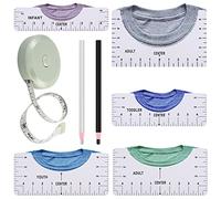 T-Shirt Ruler Guide, Clothes Measuring Tape, Sewing Mark Pencil for Adult Youth Toddler Infant