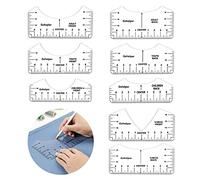 T-Shirt Ruler, T-Shirt Alignment Guide, Transparent Ruler: Perfect for DIY Clothing, Dress Making, 8 Pcs