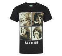 T-Shirt # S Black Unisex # Let It Be Sepia